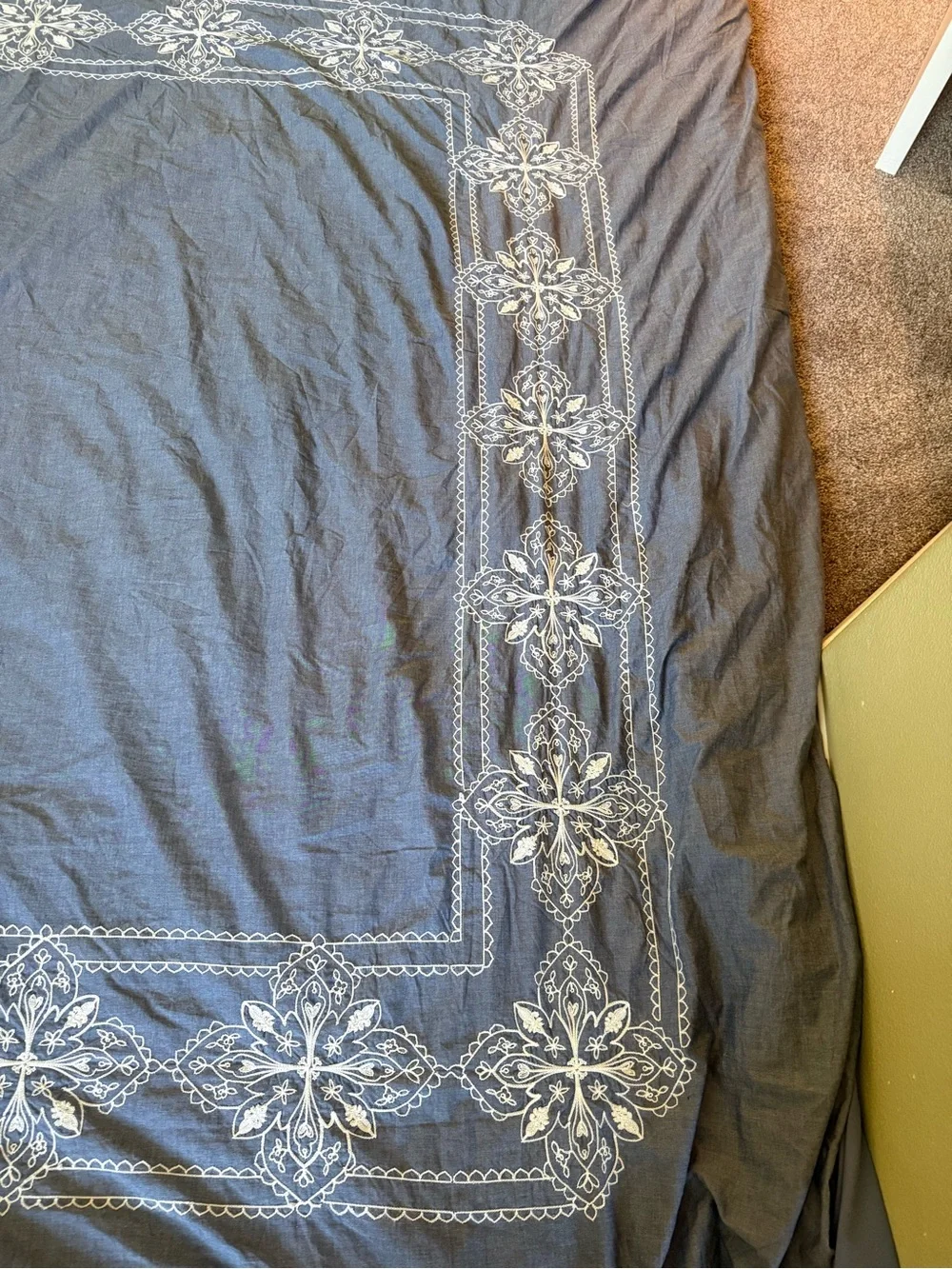 Emerson Quilted Coverlet Set in Slate Gray